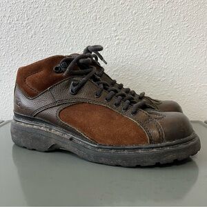 Men's Dr. Martens Brown Leather and Suede Hi-Top Shoes Size 9 Ankle Boots Work